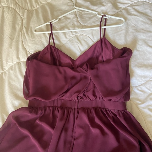 Women’s burgundy long sleeveless dress - Picture 5 of 6